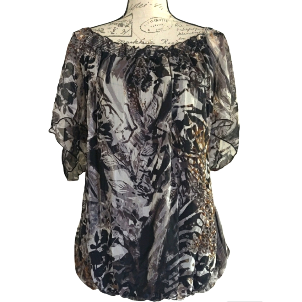 NWT Judith Sheer Blouse.